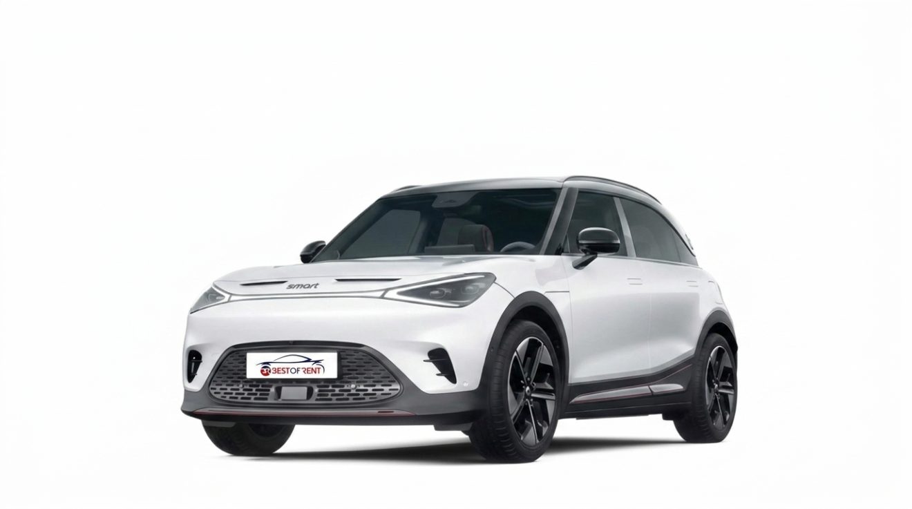 Smart #1 | Visione Frontale | Colore Bianco Metallizzato