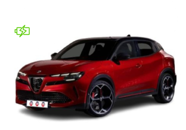 Alfa Romeo Junior 1 SPECIALE elettrica; Visione laterale; Colore Rosso