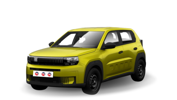 Fiat Grande Panda Hybrid | Colore Giallo Limone | Visione Laterale