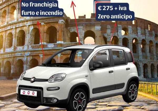 Vista laterale della Fiat Panda 1.0 Firefly – offerta noleggio a lungo termine privati