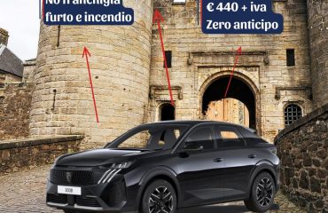 Peugeot 3008 Hybrid Vista laterale della Peugeot 3008 Hybrid – offerta noleggio a lungo termine privati