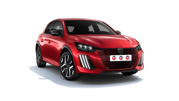 Peugeot 208 Allure Hybrid 145 e-DCS6 | Visione Frontale | Colore Rosso Metallizzato