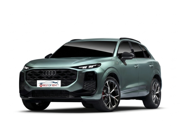Audi Q3 S Tronic Business Advanced | Visione Frontale | Verde Militare Metallizzato