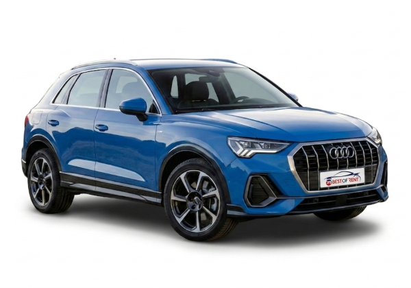 Audi Q3 40 | Visione Laterale | Colore Turbo Blue