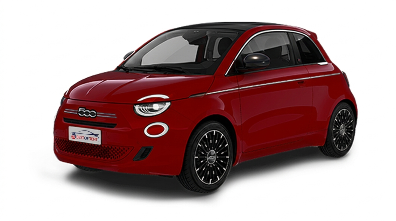 Fiat 500 Hybrid | Visione Laterale | Rosso metallizzato
