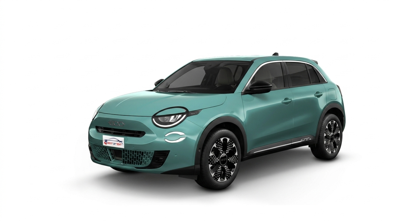 Fiat 600 Icon | Visione Laterale | Colore Verde Mare d'Italia