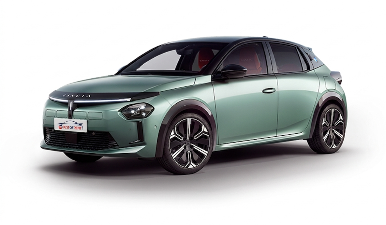 Lancia Y4 | Visione Laterale | Colore Verde Salvia Metallizzato