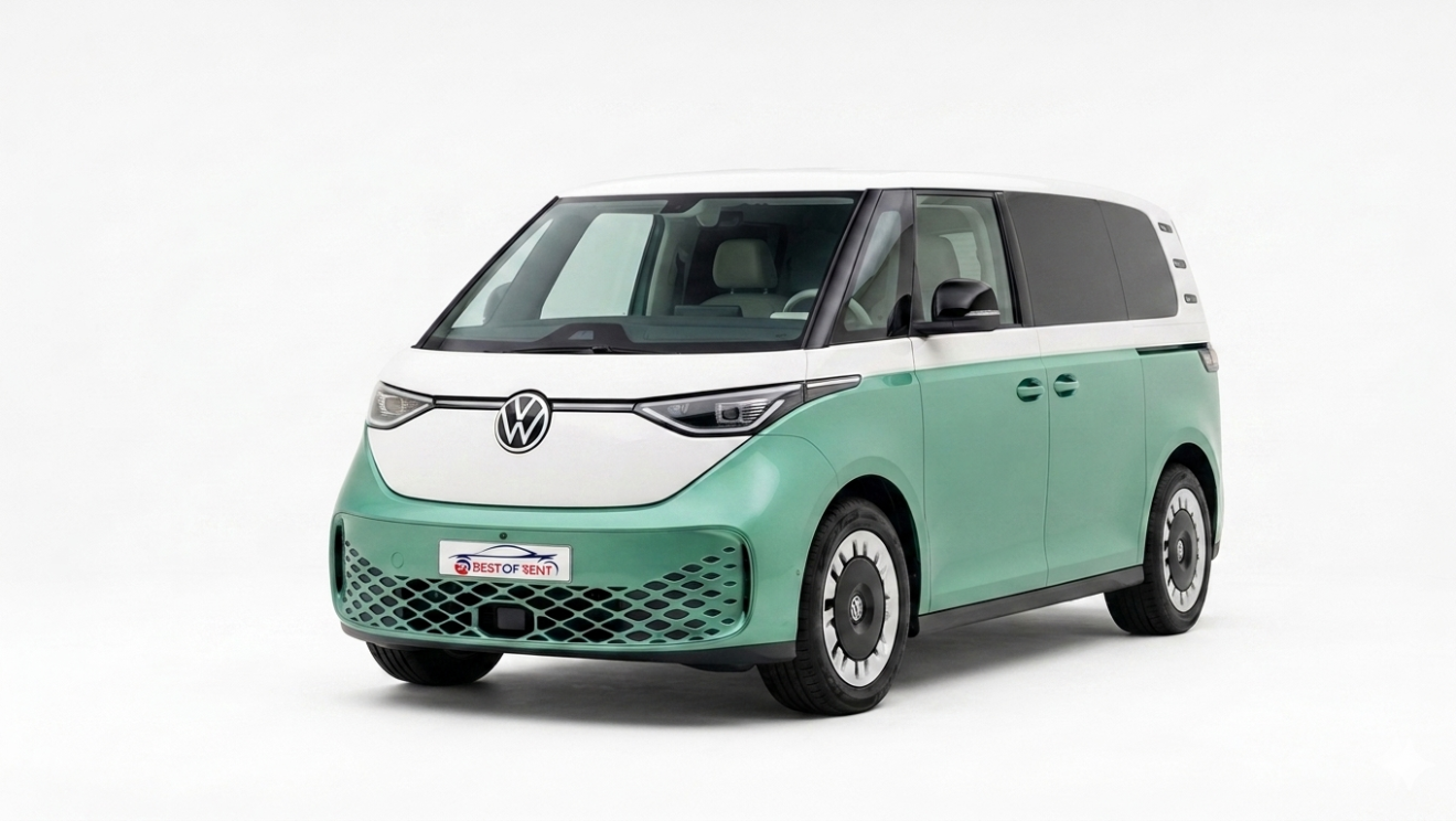 Volkswagen ID. Buzz | Visione Frontale | Colore Verde Pastello