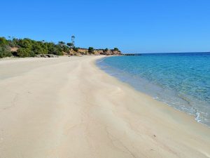 Spiaggia del litorale di Santa Margherita di Pula