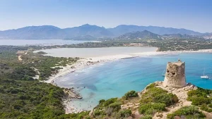 Vista della spiaggia di Porto Giunco