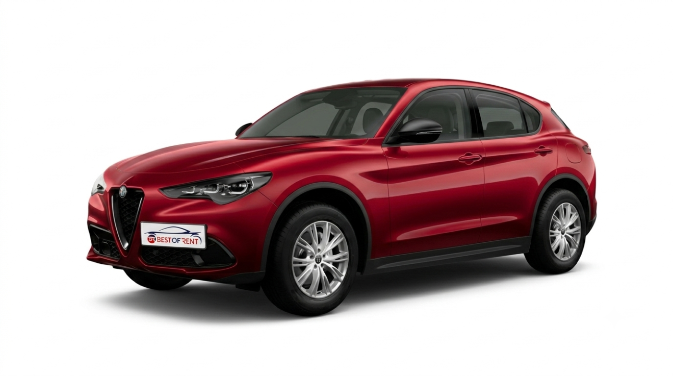Alfa Romeo Stelvio 2.2 | Visione Laterale | Rosso Metallizzato