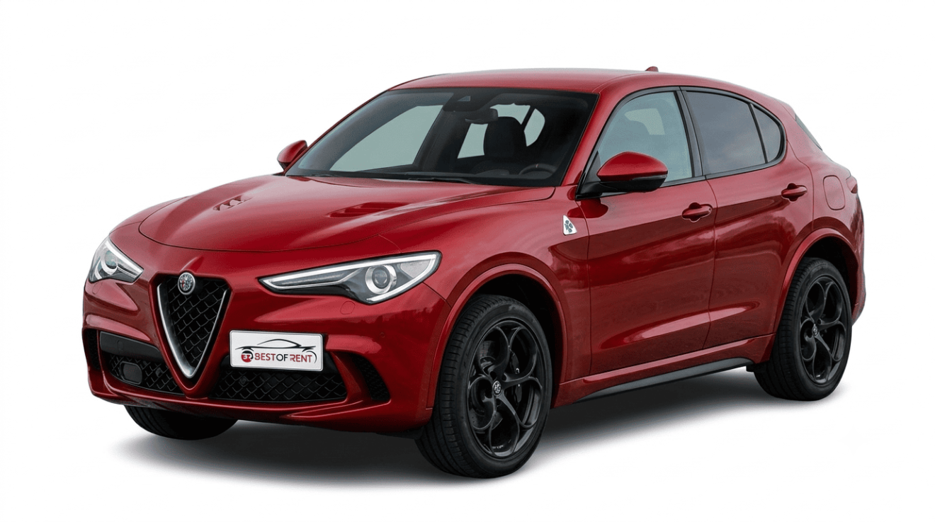 Alfa Romeo Stelvio 2.9 | Visione Frontale | Rosso Metallizzato