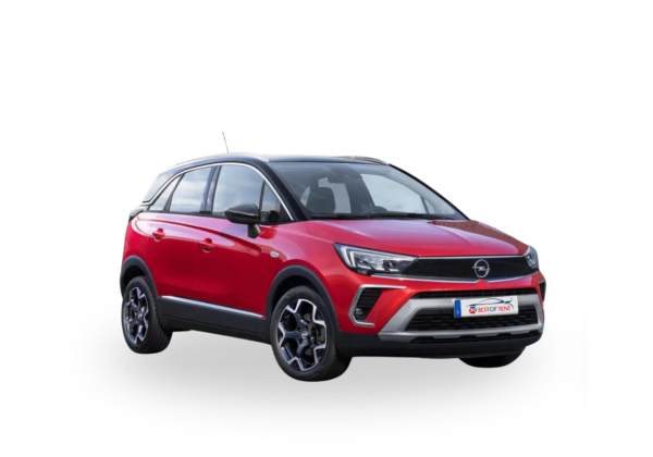 Opel Crossland per il sito Best of Rent di colore rosso